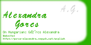 alexandra gorcs business card